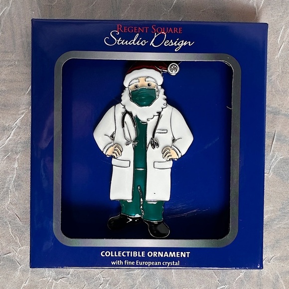 Christmas Tree Ornament Collectible Santa Healthcare Nurse Doctor Holiday Gift - Picture 5 of 6